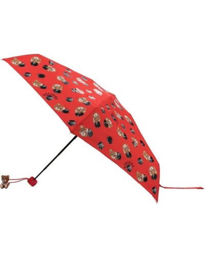 Regenschirm mit print Moschino rot