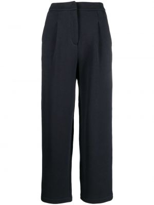 Pantalon brodé en coton Emporio Armani bleu