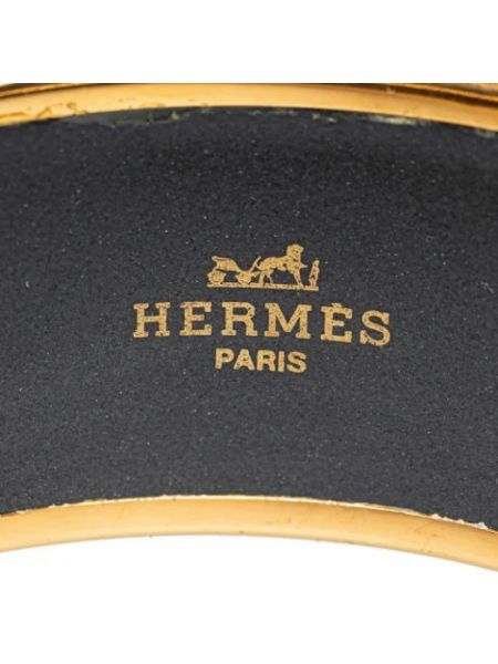 Brazalete de oro retro Hermès Vintage marrón