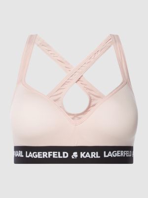 Biustonosz z lyocellu Karl Lagerfeld różowy