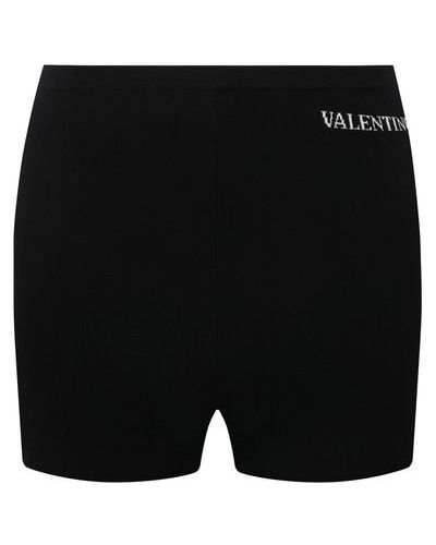Шорты из вискозы Valentino черные