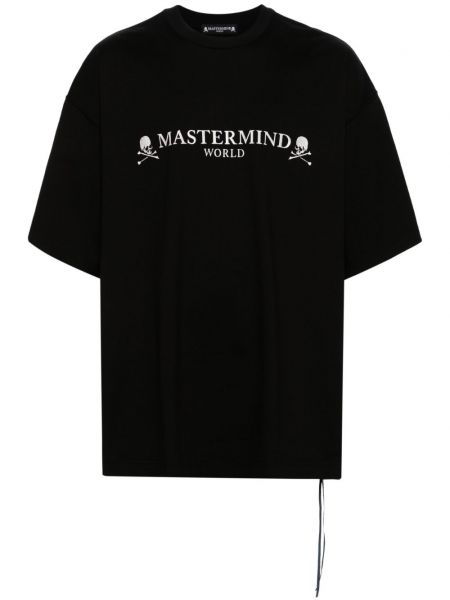 Raštuotas medvilninis marškinėliai Mastermind Japan juoda