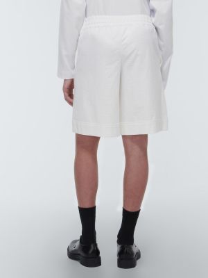 Bavlnené šortky Jil Sander biela