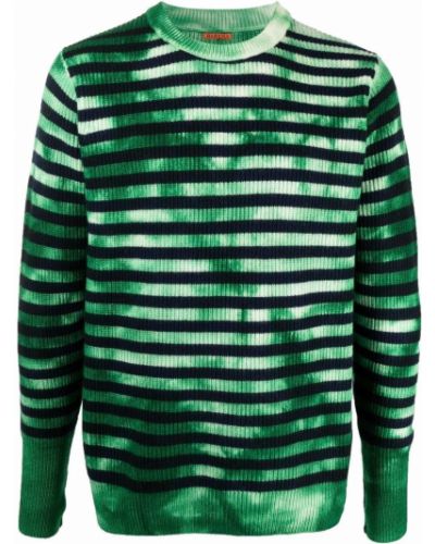 Jersey a rayas de punto de tela jersey Barena verde