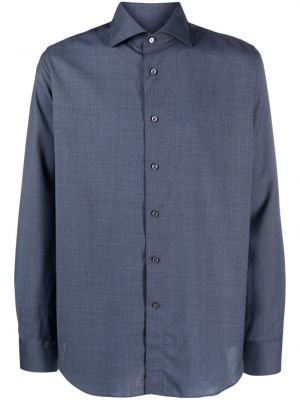 Bavlnená košeľa Canali modrá