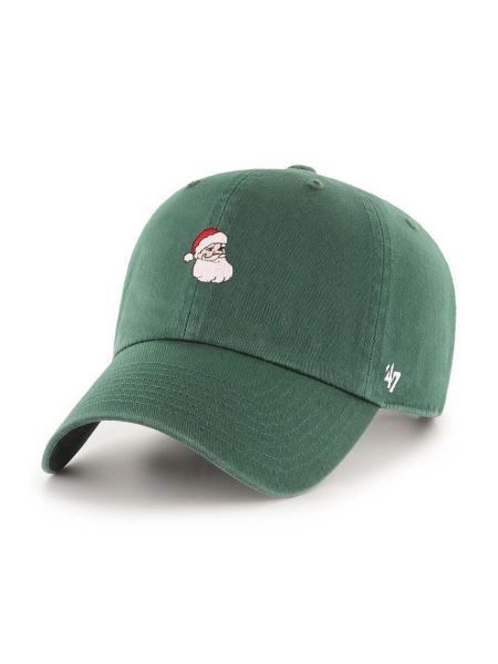 Памучна шапка с апликация 47brand зелено