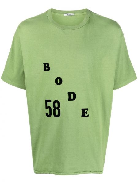 Bombažna majica Bode zelena