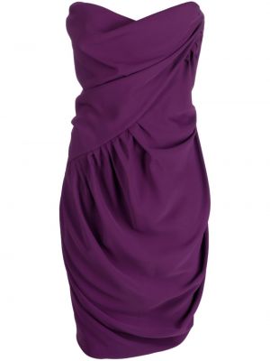 Коктейлна рокля с драперии Vivienne Westwood виолетово