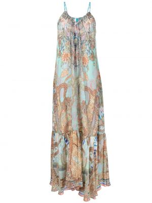 Trykt floral dress Camilla brun