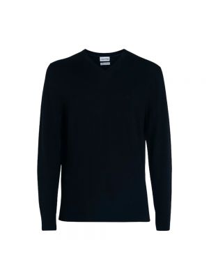 Cardigan di lana in lana merino con scollo a v Calvin Klein nero