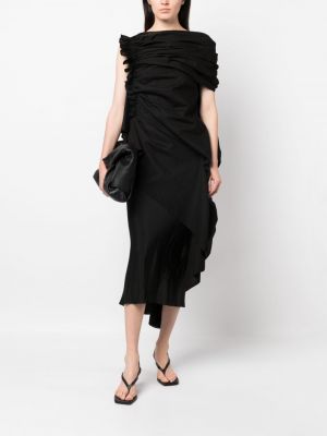 Abendkleid mit drapierungen Yohji Yamamoto schwarz