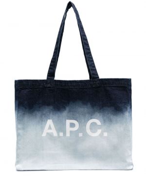 Nákupná taška A.p.c. modrá