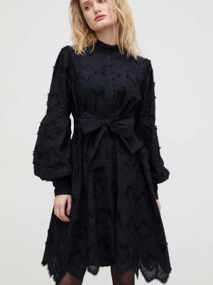Sukienka mini bawełniana oversize Bruuns Bazaar czarna