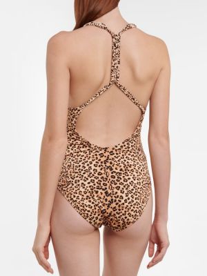 Costum de baie cu imagine cu model leopard Ulla Johnson