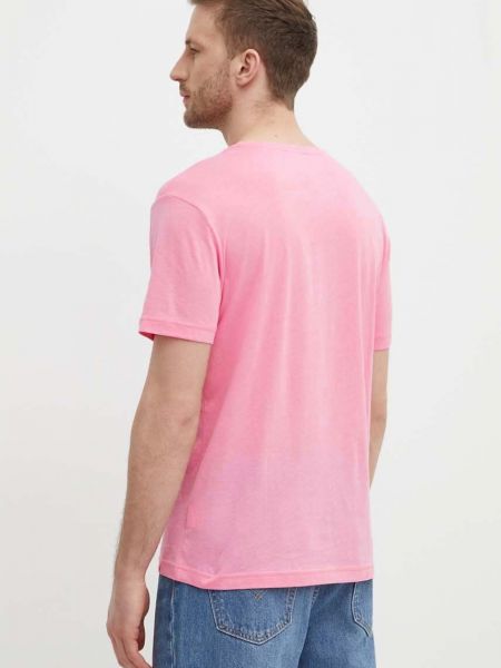 Однотонная хлопковая футболка United Colors Of Benetton розовая