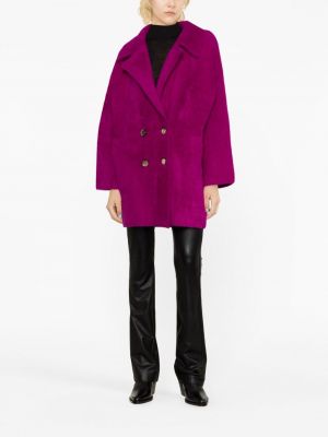 Manteau de fourrure Pinko violet