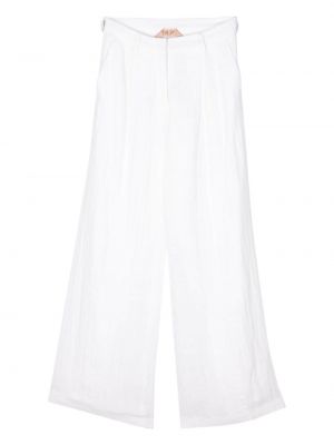 Plisirane hlače bootcut Nº21 bijela