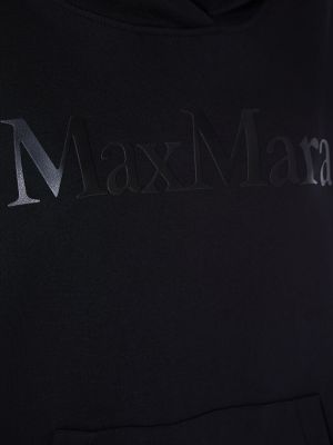Bluza z kapturem z dżerseju S Max Mara czarna