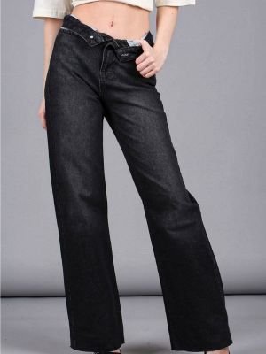 Jeansy relaxed fit Madmext czarne