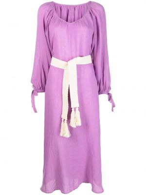 Robe mi-longue 120% Lino violet