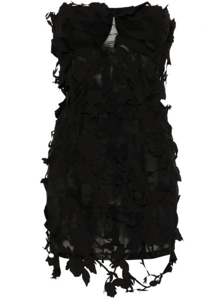 Květinové mini šaty Blumarine černé