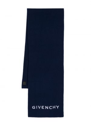 Haftowana szal Givenchy niebieska