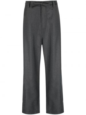 Vlněné rovné kalhoty Sofie D'hoore šedé
