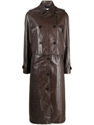 Kožený kabát Rosetta Getty hnědý