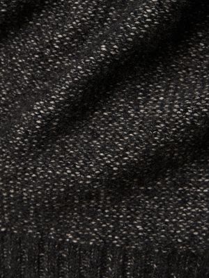 Кашмирен копринен пуловер Loro Piana черно