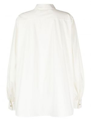 Nėriniuota medvilninė marškiniai Elie Saab balta