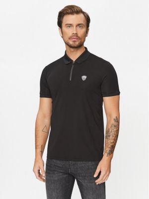 Polo marškinėliai Ea7 Emporio Armani juoda