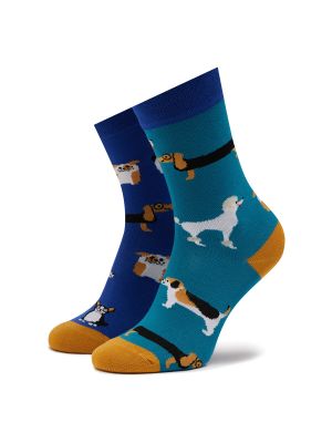 Térdzokni Funny Socks kék