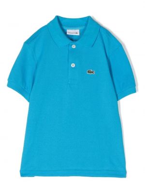 Kort tröja med broderi för tjejer Lacoste Kids blå