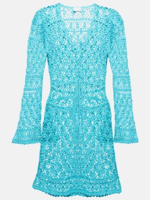 Pamučna haljina Anna Kosturova plava