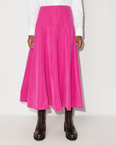 Falda de cintura alta Valentino rosa