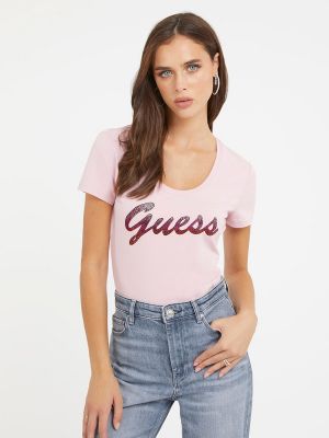 Camiseta manga corta Guess rosa