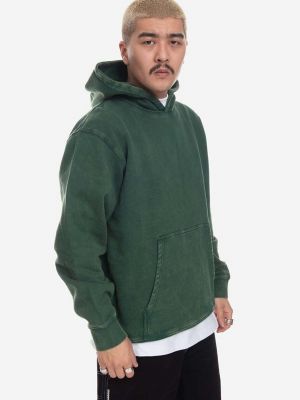 Pamučna hoodie s kapuljačom Taikan zelena