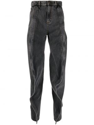 Drapované voľné džínsy s nízkym pásom Y/project sivá