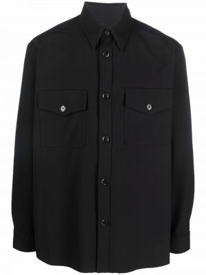 Camisa con botones manga larga Nanushka negro