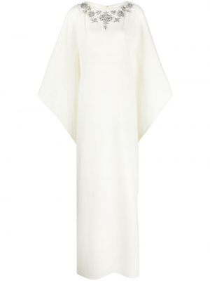 Krištáľové dlouhé šaty Marchesa Notte biela