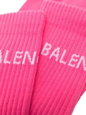 Ponožky s potiskem Balenciaga růžové