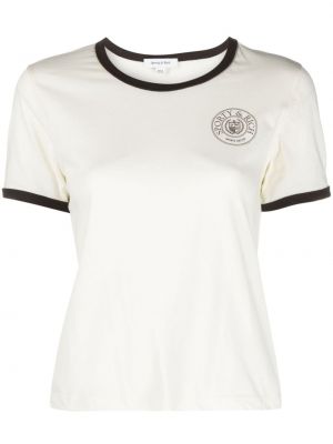Pamučna majica s printom Sporty & Rich bijela