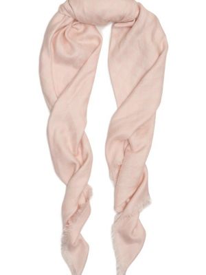 Шелковый шерстяной шарф Prada розовый