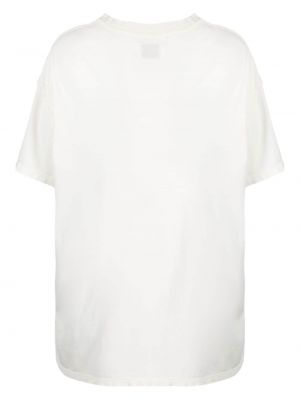 Koszulka bawełniana z okrągłym dekoltem Les Tien biała