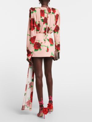 Květinové mini sukně jersey Magda Butrym růžové