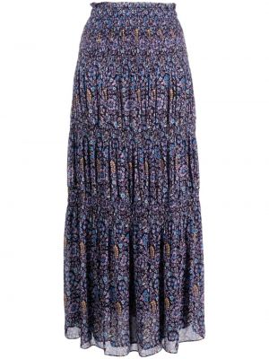 Midi φούστα με σχέδιο paisley Marant Etoile μωβ