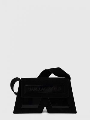 Shopperka zamszowa Karl Lagerfeld czarna
