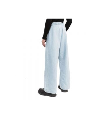 Pantalones de algodón Moncler azul