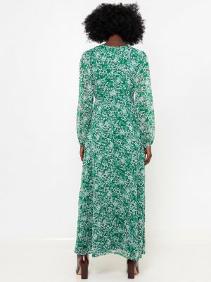 Kvetinové dlouhé šaty Camaieu zelená