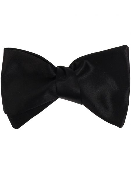 Копринена вратовръзка с панделка Giorgio Armani черно